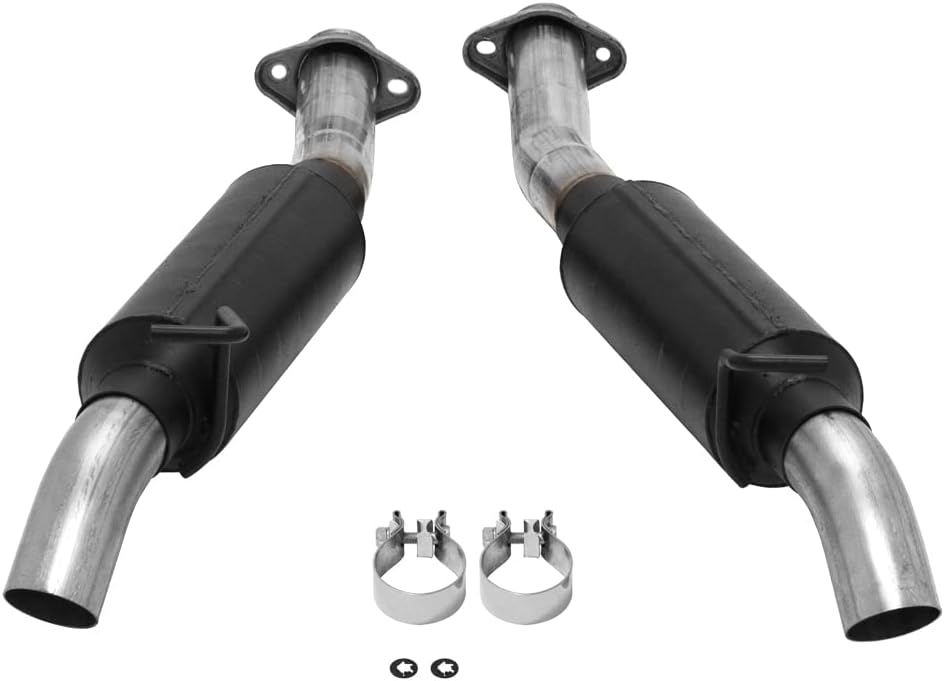 Flowmaster 817682 Outlaw Cat-Back Exhaust Kit 2.5 Inch 409 Stainless Steel Dual Turndowns Dump Compatible with 1986-2004 Ford Mustang, GT, LX, Cobra 4.6L 5.0L