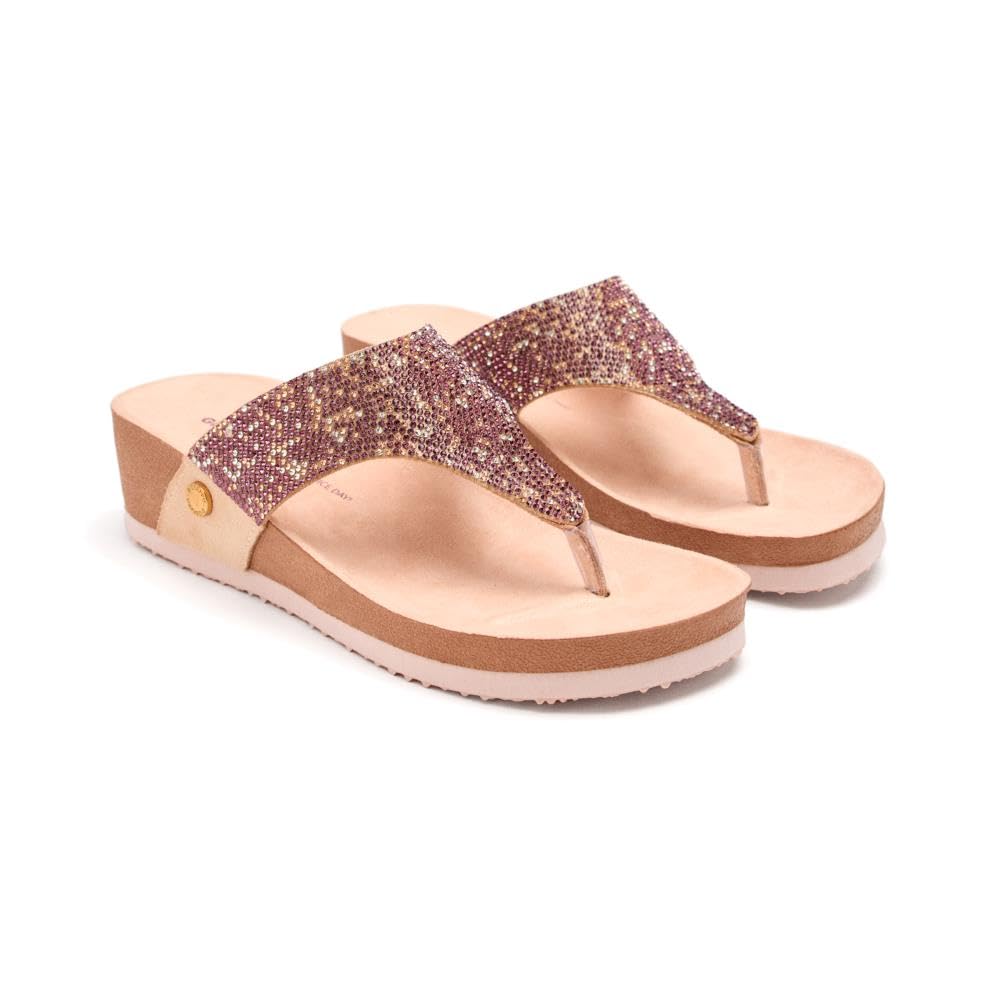 GIOSEPPO Stoddard Wedge Shine Sandals, pink, 8.5 UK