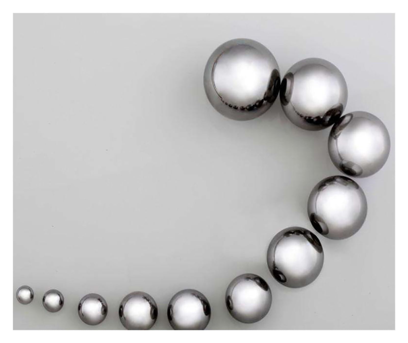 Boule en acier inoxydable 420 solide, diamètre 0.4mm 0.5mm 0.6mm 1mm -12.7mm, perles en acier lisse de haute précision, boule ronde(10mm-50pcs)