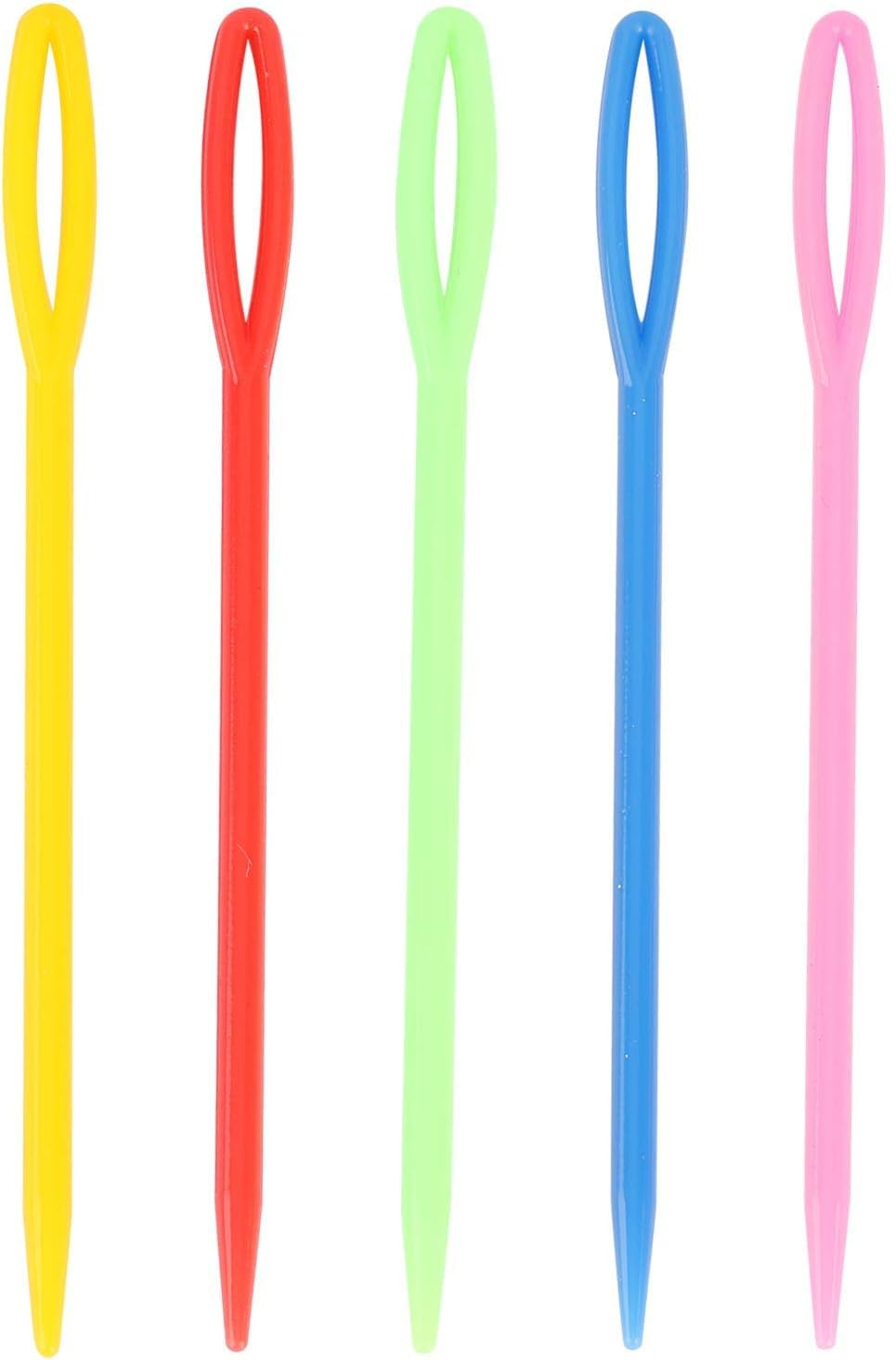 Sudheeka™ - 10 Pcs Large Eye Plastic Needles for Weaving, Yarn, Learning, Sewing and Handmade Crafts - Safety Lacing Needles for Kids (2.7 Inches)