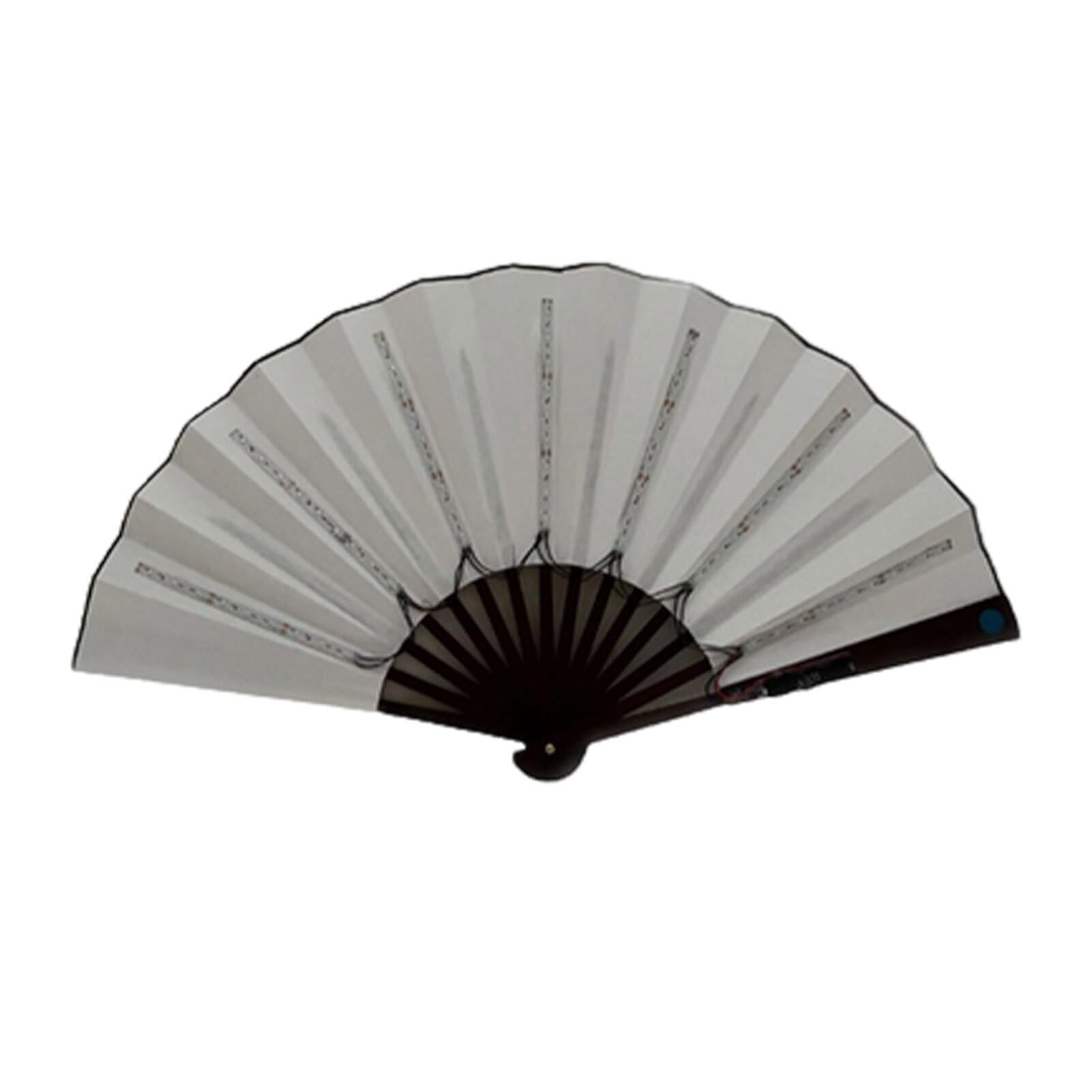 Allayu LED Chinese Style Folding Fan Add Touch Of Elegance To Look Ins Glowing Bouncing Disco Fan ABS Party Performance Prop, Yellow