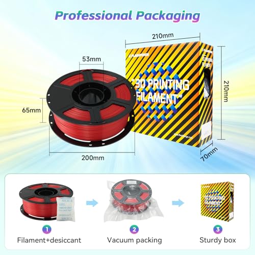 Image of FLASHFORGE Silk+ PLA Filament 1.75mm Red, Silky Texture 3D Printing Filament, Enhanced Layer Adhesion with Stunning Surface Finish; Chrome-Like Brilliance and Silk-Smooth Perfection