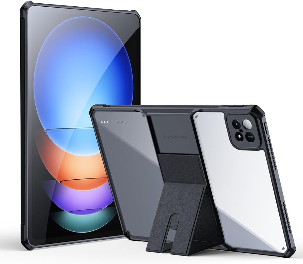 Kickstand Case for Xiaomi Redmi Pad 2 11" Clear Case with Magnetic Stand Shockproof Slim Light Transparent Back Cover