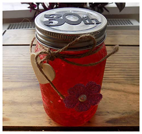 Gregory Crafts & Gifts 30th Firefly Mason Jar - Red