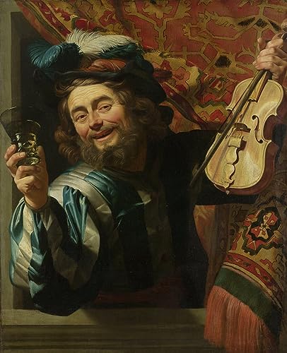 Affiches et gravures le joyeux violoniste Gerrit Van Honthorst poster toile salon
