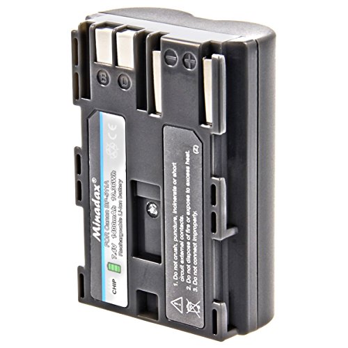 Minadax - Set di 2 batterie Li-Ion per Canon EOS