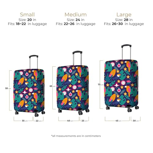 Image of Nasher Miles Polyester Protective Luggage Cover Set of 3 (Small-Medium-Large) - Feather