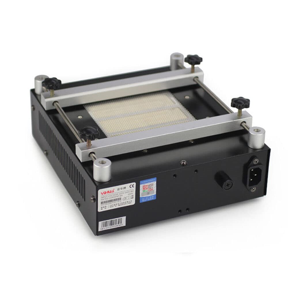 Plaque Chauffante De Précision 800 W – Surface 20x20 Cm – Réglage 50-400°C ±2°C – Écran LCD – Pour Soudage, Laboratoire, Bricolage