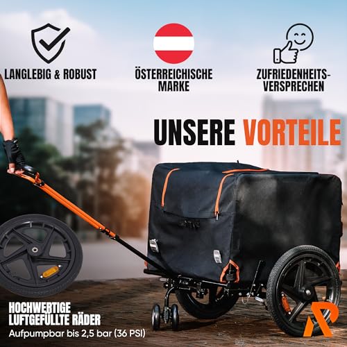 Rigid. Fahrradanhänger/Transportwagen Faltbar Wasserdicht 2in1 | 150L max 50kg | Lastenanhänger Bollerwagen Handwagen - Fahrradtour Reisen Outdoor - Jetzt Bilder ansehen