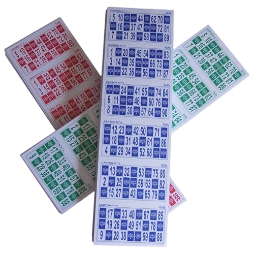 Keka 1.800 Cartones De Bingo 3x600 Tricolor De Usar Y Tirar Tachandolos O Reutilizables Con Fichas No Incluidas Para Juego De Bingo Tradicional D Keka 1.800 Cartones De Bingo 3x600 Tricolor De Usar Y Tirar Tachandolos O Reutilizables Con Fichas No Incluidas Para Juego De Bingo Tradicional D