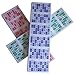 KEKA 900 Cartones de Bingo Tricolor (3 Series de 300 en Azul, Rojo y Verde) de Usar y Tirar tachandolos o Reutilizables con fichas (no Incluidas) para Juego de Bingo Tradicional de 90 Bolas