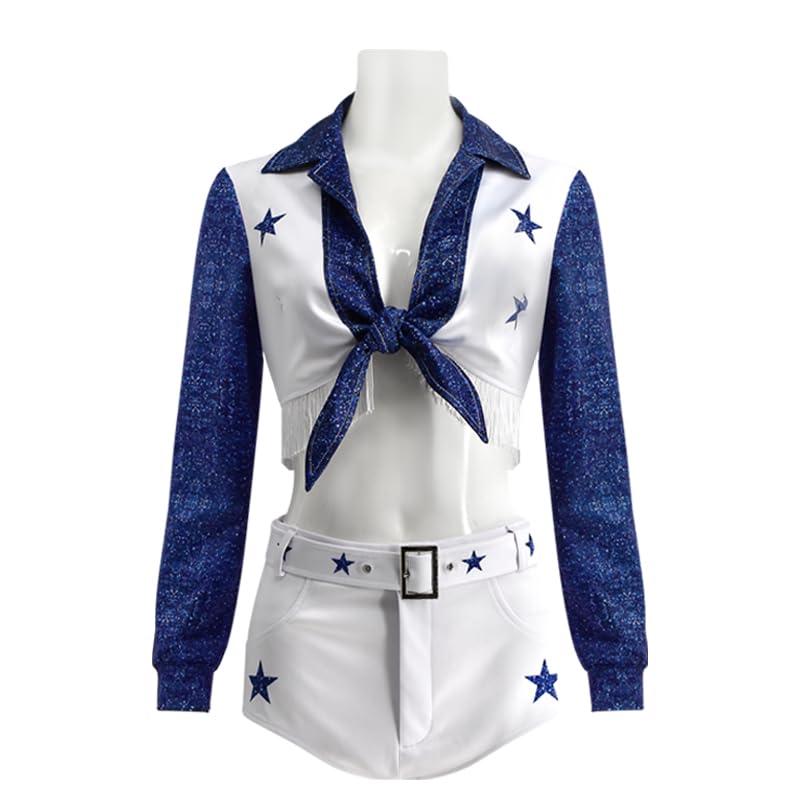 Wandamaga Erwachsene Cowboy Cheerleader Kostüm Sexy Star Frauen (S)