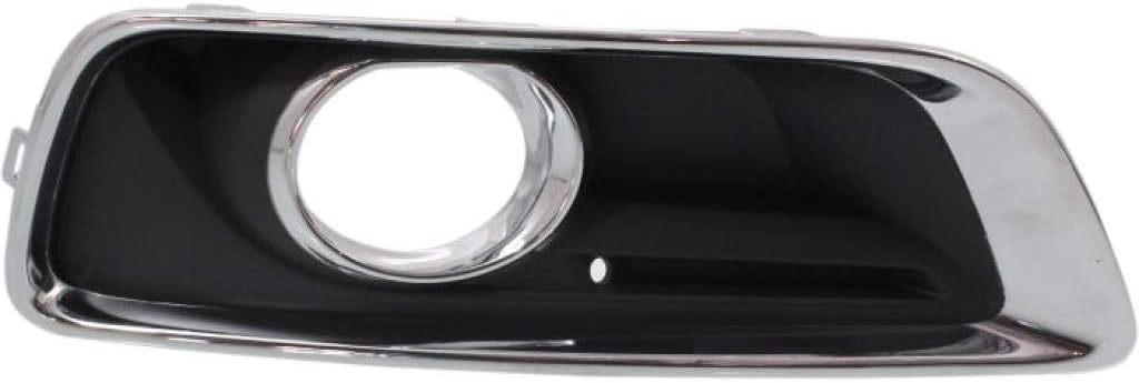 For Chevy Malibu Fog Light Cover 2013 2014 2015 Passenger Side | Bezel | Chrome/Black | w/Fog Light Cover Hole | DOT/SAE Compliance | GM1039136 | 20768846