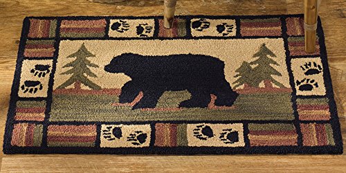 Park Designs Adirondack Bear Hooked Rug 24X36, 24 x 36