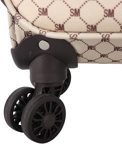 Miniatura 5 de Steve Madden Designer Luggage Collection Maleta ligera expandible de 24 pulgadas Bolsa a cuadros con ruedas giratorias de tamaño mediano