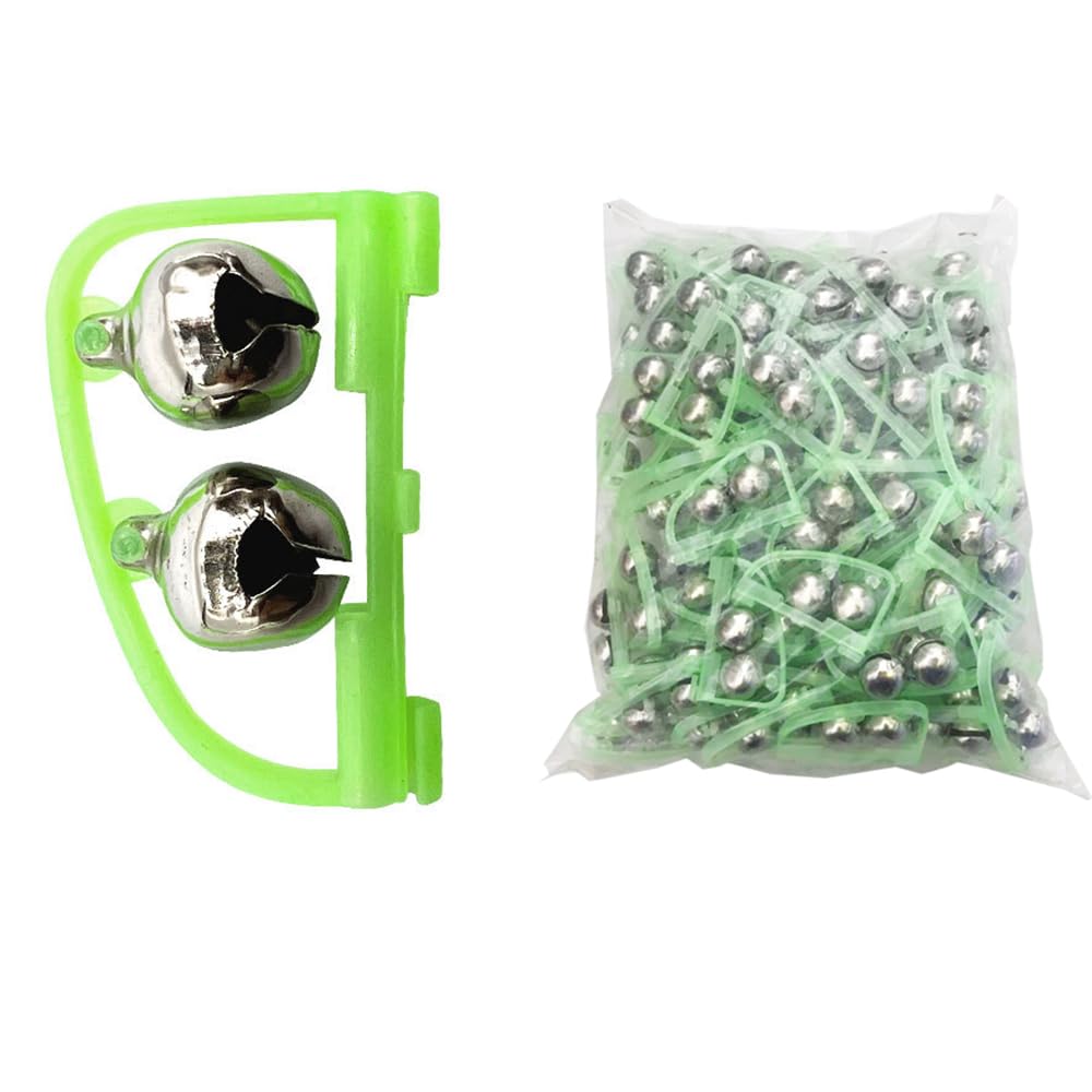 20Pcs Fishing Rod Alarm Bells, Double Alarm Bells Fishing Rod Bite Alarm Twin Bells Fishing Rod Indicator Bait Alert