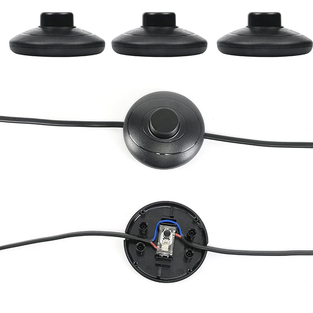 Push Button Light Switch Black Floor Switch, Inline Floor Lamp Switch 2 ...