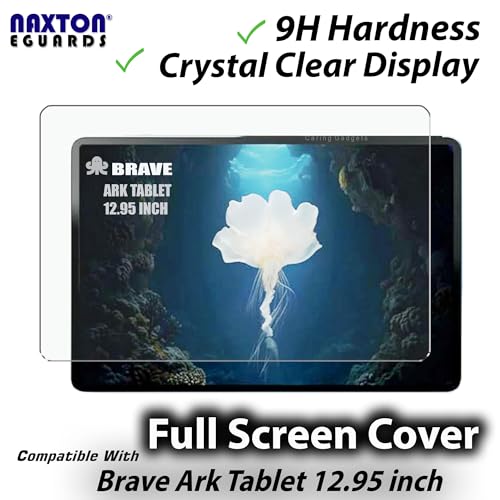 Image of NAXTON Eguards for Brave Ark Tab 12.95 inch Tablet [Bubble Free], [Anti-Scratch], [HD Clarity] Customised for full Screen cover - NOT A TEMPERED GLASS (Display Size: 12.95 INCH)
