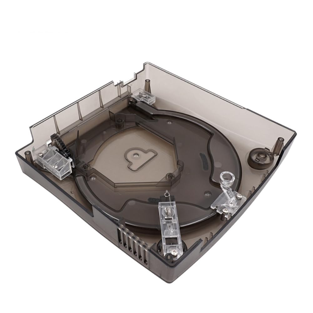 Hzxkqmil Coque de rechange pour console de jeux vidéo SEGA Dreamcast DC Retro - Plastique translucide - Accessoires pour Dreamcast DC - Noir transparent