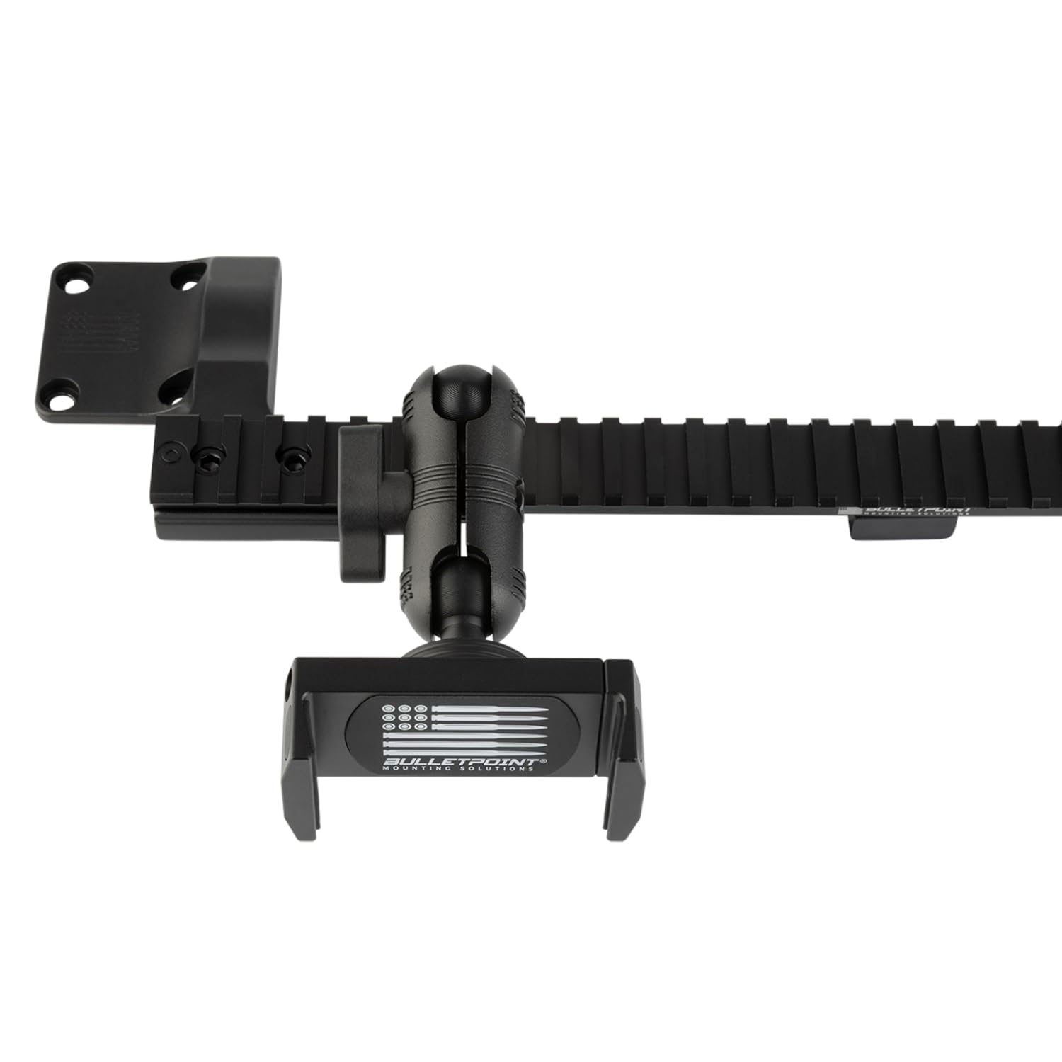 Bulletpoint Mounting Solutions Metallschiene im Picatinny-Stil mit universeller Handyhalterung + Action-Kamerahalterung, kompatibel mit Jeep Wrangler JL & Gladiator ab 2024