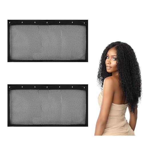 Lock Curly Hair Stretcher and Length Maintainer - Prevent Shrinkage with No-Heat Styling Net for An Elongated Look (13IN*2PCS)