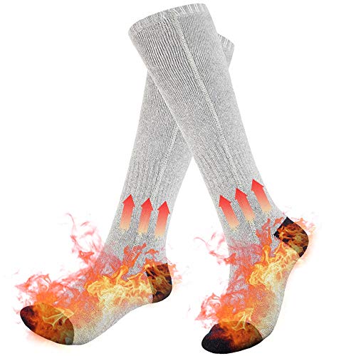 Guangmaoxin Calcetines Térmicos, Calcetines Calefactables, Tres Clase del Temperatura, Eléctrico Calcetines Calientes Climatizada 3.7V 2200mAh, Ideal para Esquí Senderismo Pesca Cámping
