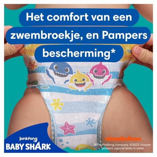 Pampers Windeln Größe 5-6, Splashers Baby Shark Limited Edition, 10 Stück, Einweg-Schwimmwindeln, für sicheren Schutz im Wasser 3