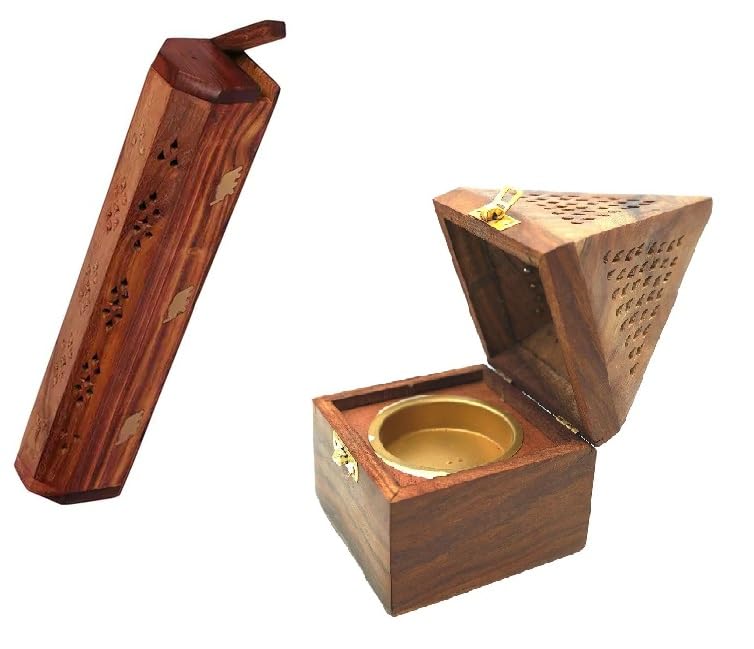 Sambrani Dhup Dani triangulaire pour créer une ambiance spirituelle dans votre Mandir