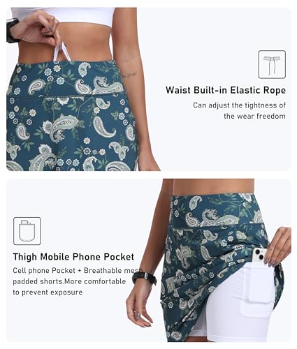 Image of MoFiz Women's 20 inch Knee Length Golf Skorts Athletic Skirts Summer Casual Active Workout Sports Tennis Skirt with 4 Pockets