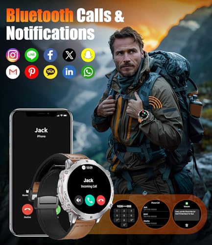 Image of LIGE Smart Watches with 900mAh Battery,1.73 inch AMOLED relojes para Hombres with Bluetooth Call,110+Sports Mode Tactical Fitness Watch /Heart Rate Sleep Health Monitor /Android iOS Smart Watch