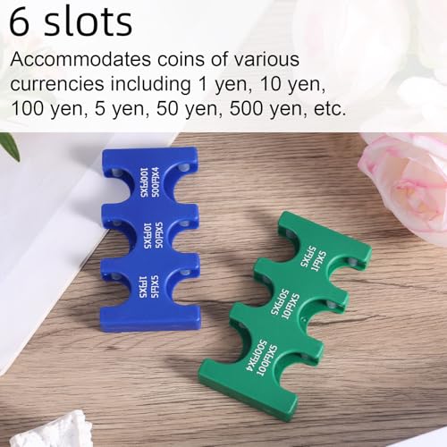 2 piezas organizador para monedas yen japonés plástico miniatura 3