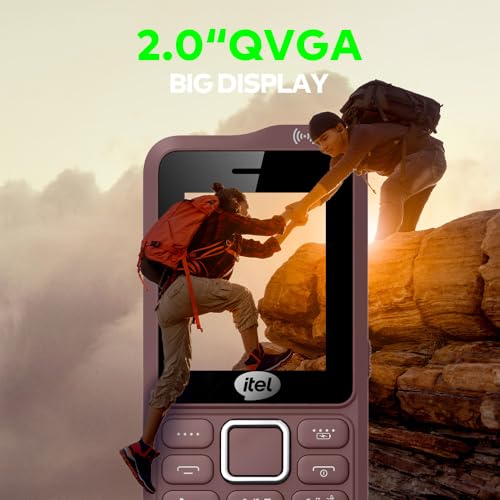 Image of Itel Kingsignal Keypad Mobile Phone | Stronger Signal |1500 mAh 33 Days Standby Super Battery | Type C Charger | KingVoice | Wireless FM with Recording | Auto Call Recording |Kevlar Texture|Purple Red