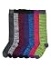 Mamia 6 Pack Women Multi Pattern Playful and Colorful Knee High Socks (Messy, Size 9-11)