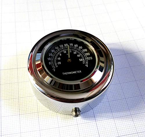 Time 4 Bikes Cache écrou de potence Triumph Thruxton et Thruxton R 2016 et plus récent avec thermomètre (face noire) Cover