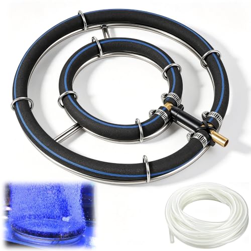 Aireador de estanque de peces y difusor de oxígeno con anillo de ventilación de 25 cm 2