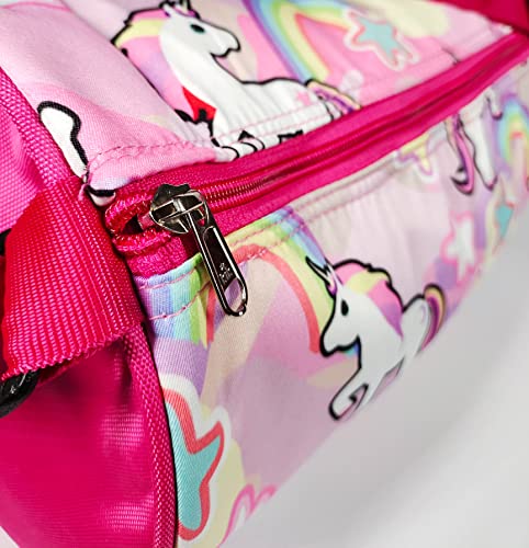 ANNACREATIONS 1 Pcs Stylish Polyester Duffel Bag and 10 Pcs Hair Clips, 1 Pcs Watch Perfect Unicorn Combo Gift Set for Baby Girls, Girls and Women - Image 4