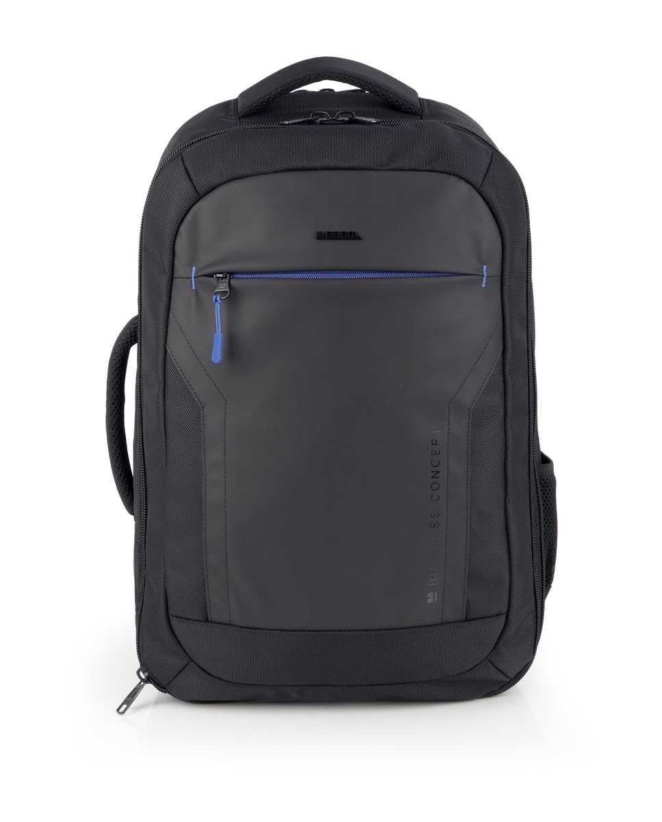 Gabol - Mochila Impermeable para Portátil 17,3" Pixel 35x55x20 cm - Capacidad 36/45L - 2 Compartimentos y Cinturón Ajustable al Pecho - Diseño Español en Poliéster Resinado y Libre de PVC - Negro