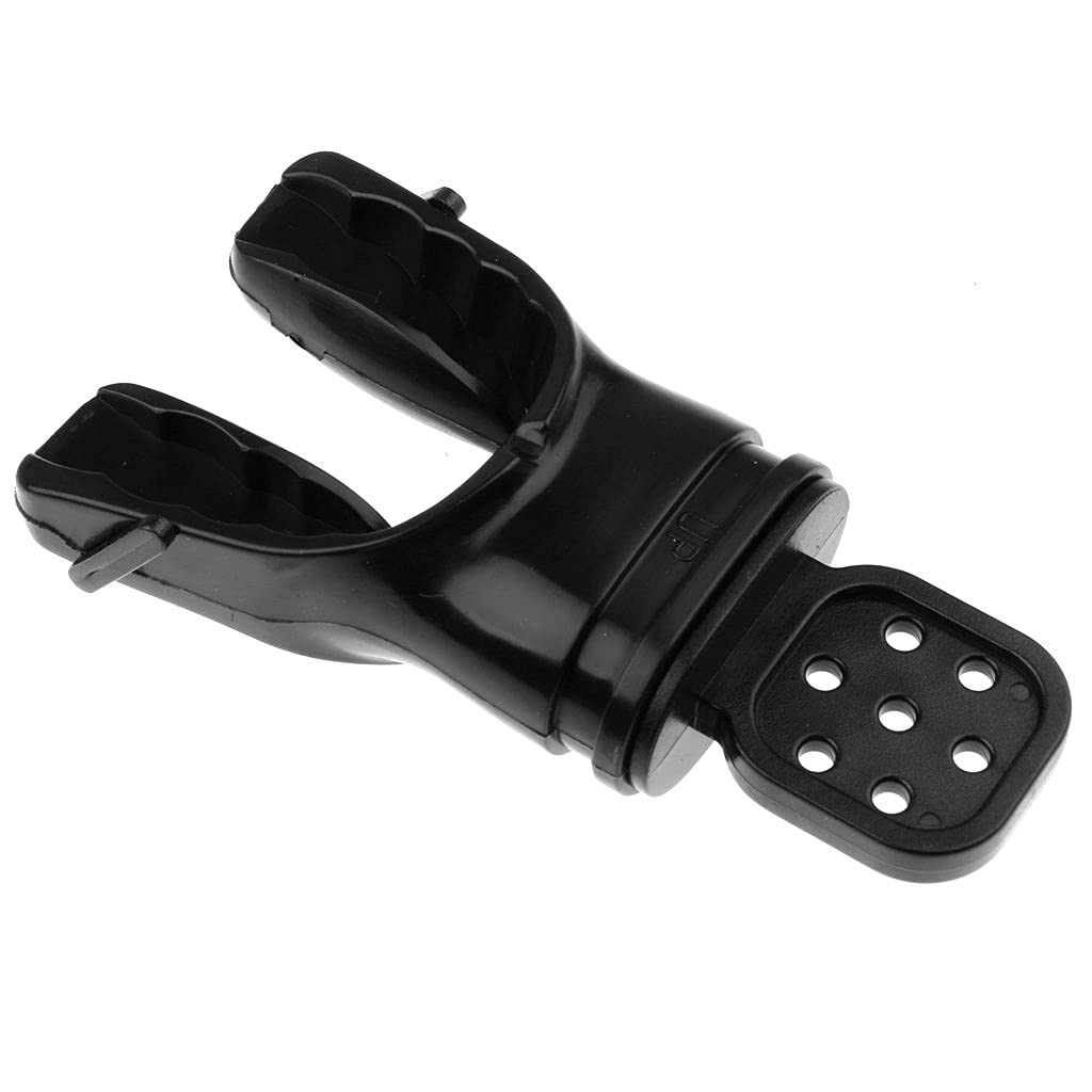Dovewill Comfort Silicone Scuba Diving Dive Snorkel Standard Moldable Unisex Bite Mouthpiece Regulator with Tie Wrap - Choice of Color - Black