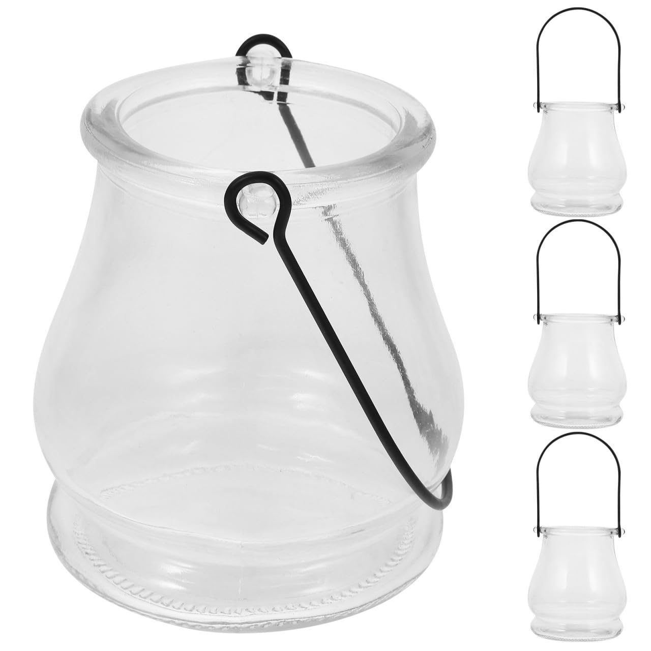 Bougeoir en verre élégant et simple Zerodeko avec finition poignée