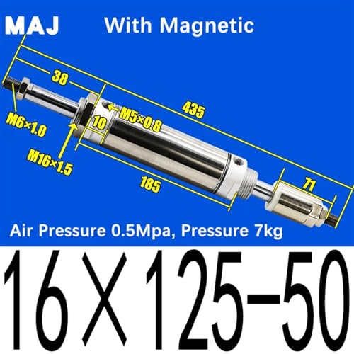 Cylindre pneumatique réglable MAJ16 pour automatisation et guidage machine