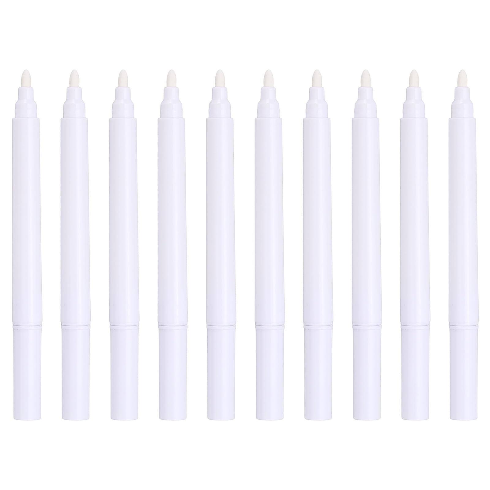 PATIKIL Liquid Chalk Markers, 10 Pcs Chalk Board Dry Wet Erase Pens Fine Tip Washable Window Marker Pens for Blackboard Home Kitchen Fridge Calendar Whiteboard Clear Glass, White