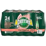 Perrier Sparkling Natural Mineral Water, Pink Grapefruit, 16.9 Fl Oz, 24 Count
