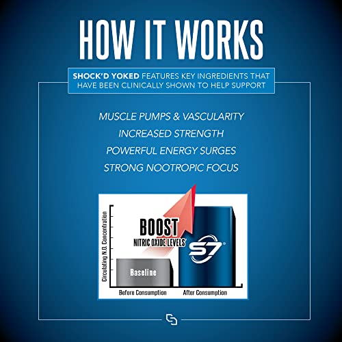 Image of SIRENLABS Shock'D Yoked High Stim Pre-Workout - Caffeine, Taurine, Citrulline Malate, Agmatine, Betaine Anhydrous-High Energy & Powerful Muscle Pumps-Nitric Oxide-Flex on The Beach (30 Servings)