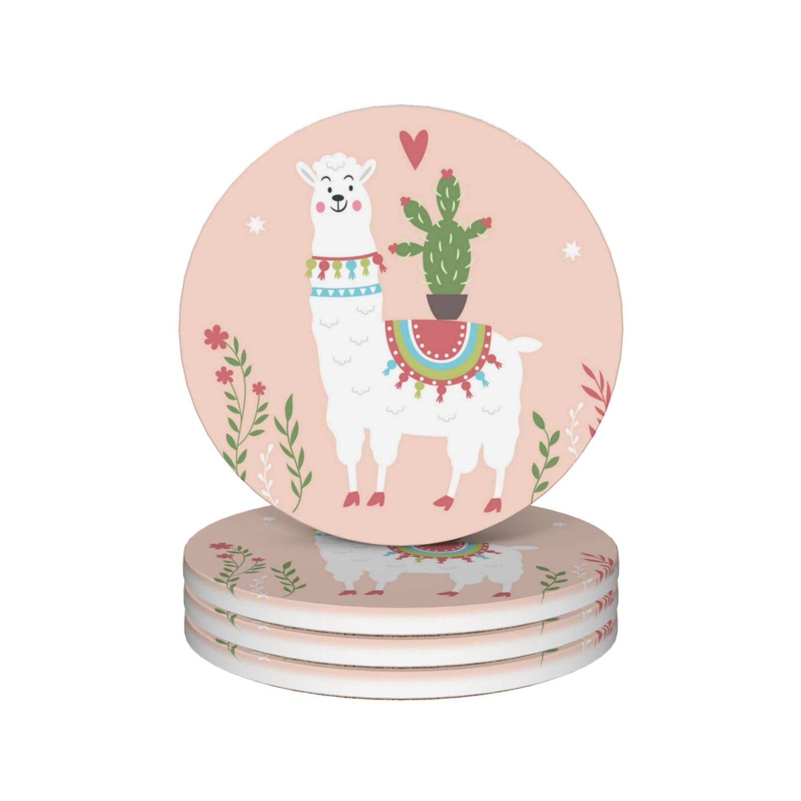 Simpatico sottobicchiere in ceramica stampato a mano con lama disegnato a mano set di 4 sottobicchieri decorativi