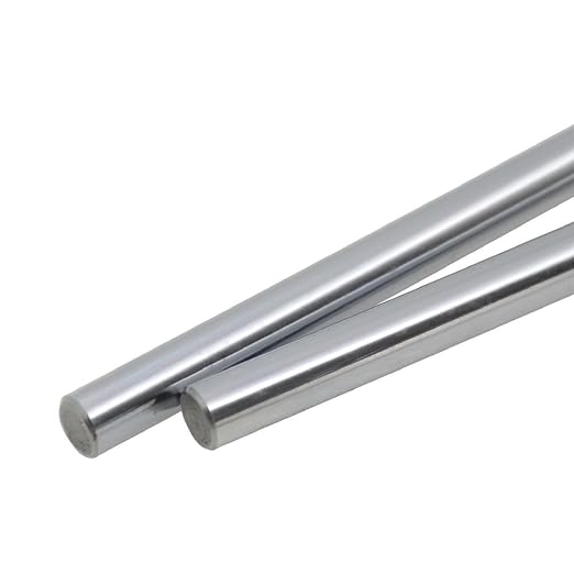 2PCs 8mm x 400mm (.315 x 15.75 inches) Case Hardened Chrome Plated Linear Motion Rod Shaft Guide - Metric h8 Tolerance