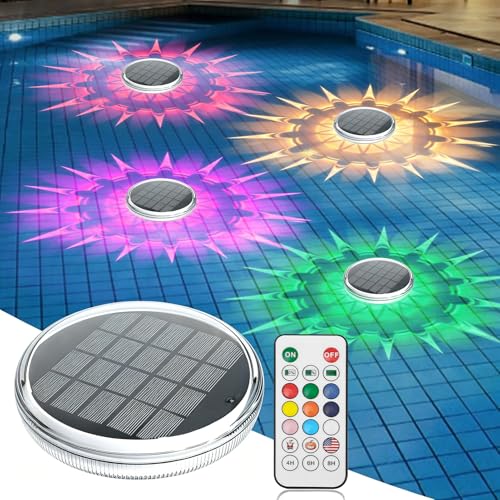 Éclairage solaire de piscine sous-marin LED IP67 avec 12 modes de couleur pour spa