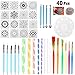 Produktbild Lamptop 40 Packungen Mandala-Rock Dotting Tools, Mandala Dot Art Tools Set inkl. 16 Mandala Schablonen Acryl Stäbe Farbtablett für Steinmalerei Kinder Basteln Nagelkunst Anfänger