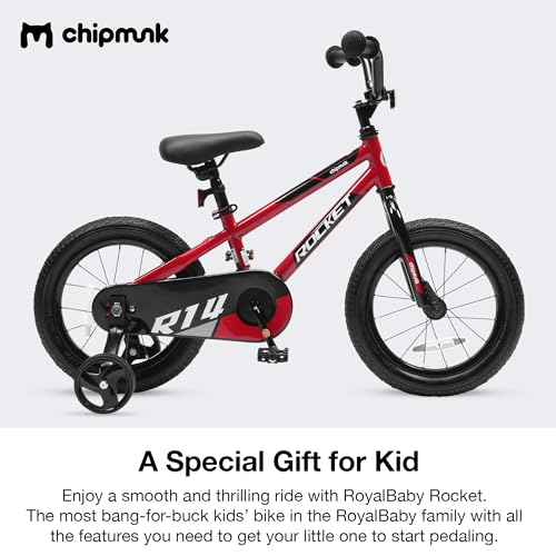 Image of Chipmunk Kids Bike 12 14 16 18 Inch Bicycle with Training Wheels Beginners Boys Girls Ages 3-10 Years Multiple Colors