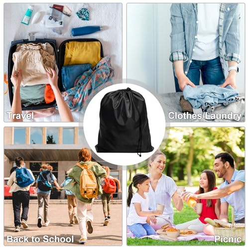 HIIXHC 8-Pack Drawstring Bags with Toggle, Durable Nylon Backpack, Cinch Sack and Ditty Pouch for Gym, Sports, Travel, and Daily Use 5