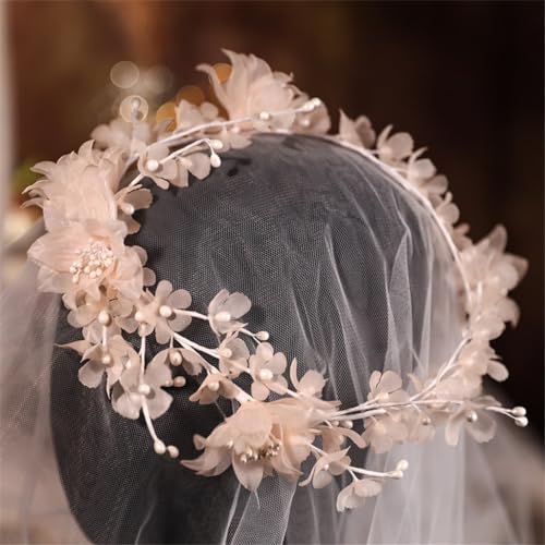 Accesorios de vestido de novia de seda para peinados de boda exterior 5